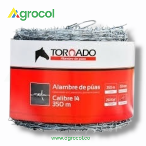 Alambre de púas calibre 14 X 350 mts