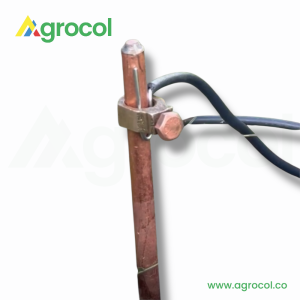 Varilla copperweld 1.8 mts con grapa