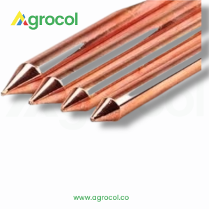 Varilla copperweld 1.8 mts con grapa