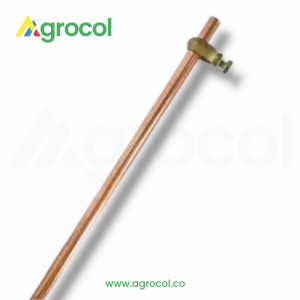 Varilla copperweld 1.5 mts con grapa