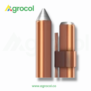 Varilla copperweld 1.5 mts con grapa