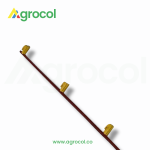 Varilla cerca móvil X 1.5 mts con aislador