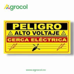 Aviso precaución cerca eléctrica